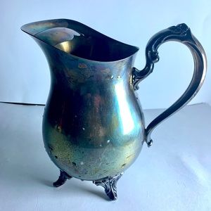 Silver plated water pitcher